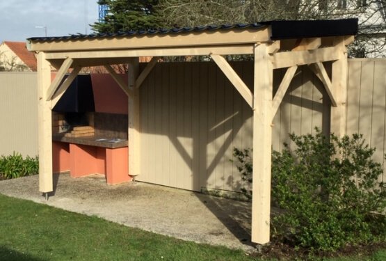 Auvent accolé bois gamme DOIZON 51